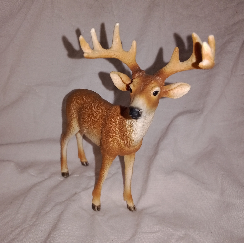 Schleich Antlered Buck White Tailed Deer Figure